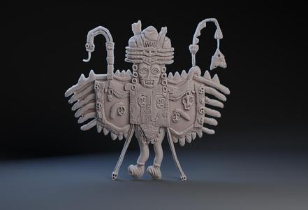 Paracas Cloak, Textile Figurine.