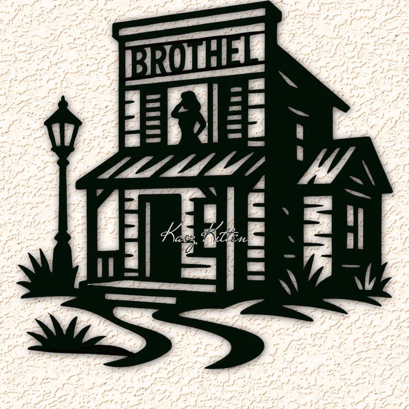 ghost town brothel WALL ART HOME DECOR
