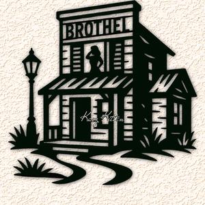 ghost town brothel WALL ART HOME DECOR