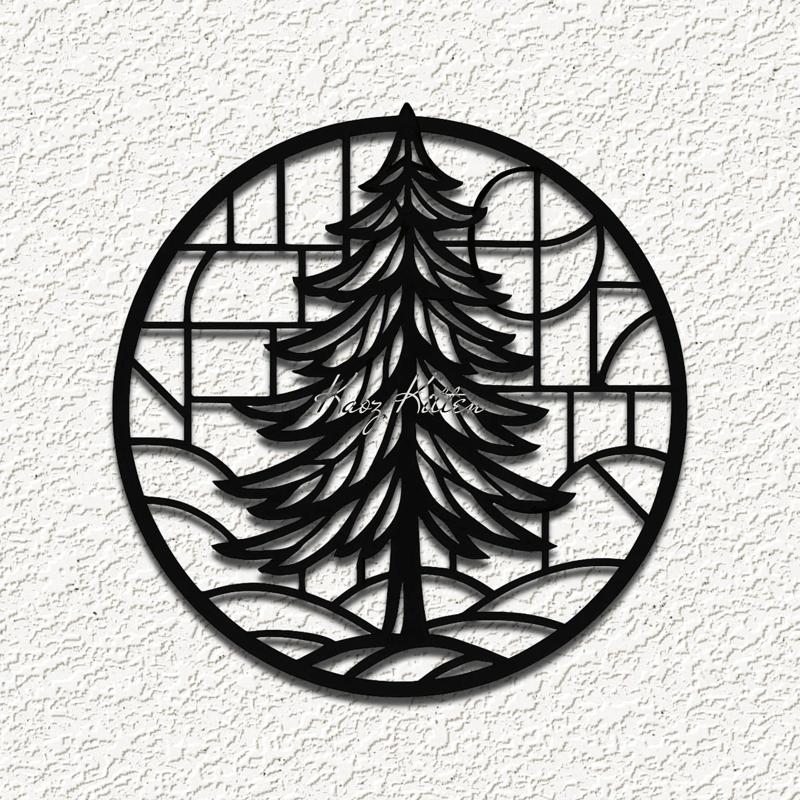 ornate pine tree wall art home decor