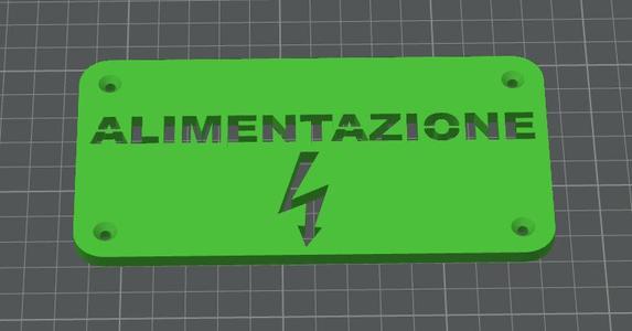targa per contesti di alimentazione