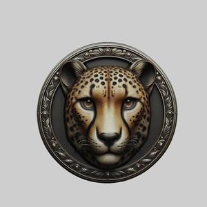 Cheetah Animal Head Cheetah Animal Medallion for CNC Router Laser & 3D Printer
