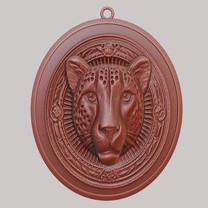 Cheetah Animal Necklace Cheetah Animal Pendant for CNC Router Laser & 3D Printer