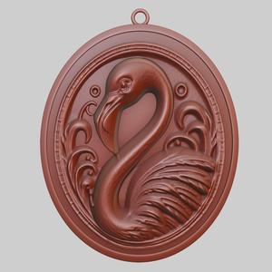 Flamingo Animal Pendant Flamingo Animal Necklace for CNC Router Laser & 3D Printer