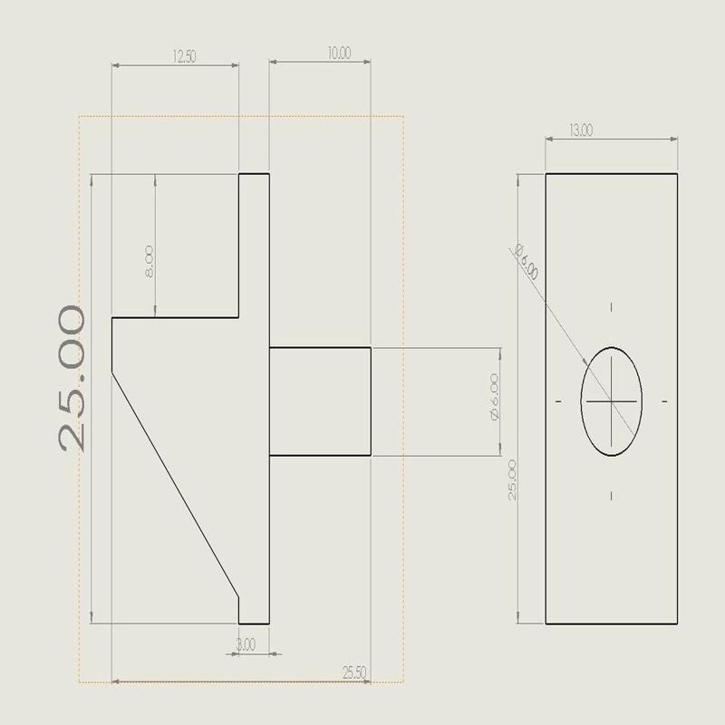 6mm x 1" White Plastic Shelf Rest