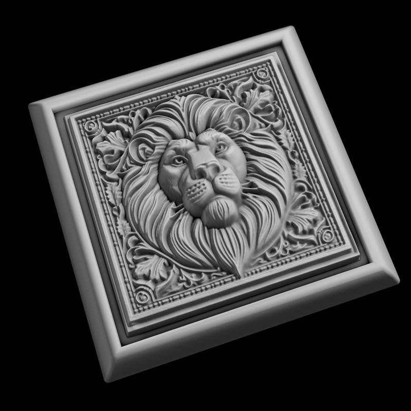 Lion Animal 3D Model for CNC Router Laser & 3D Printer