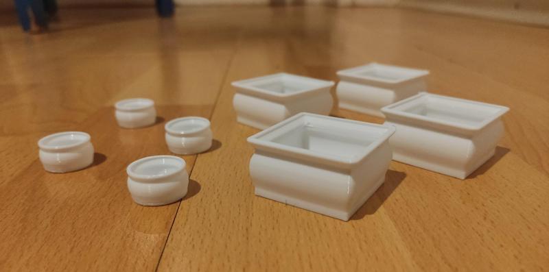 chair leg pads collection - parametric, round and square shape, normal and vase mode