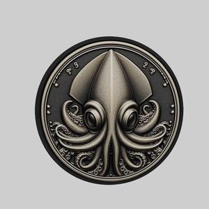 Squid Animal Head Squid Animal Medallion for CNC Router Laser & 3D Printer