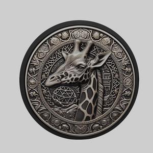 Giraffe Animal Head Giraffe Animal Medallion for CNC Router Laser & 3D Printer