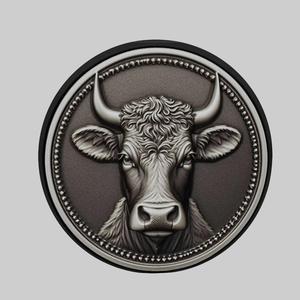 Cow Animal Head Cow Animal Medallion for CNC Router Laser & 3D Printer