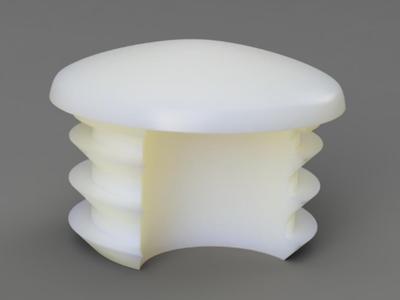 Round cap for garden furniture