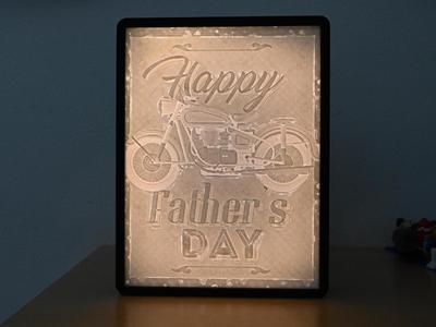 Father's Day Retro Motorbike Lightning Picture