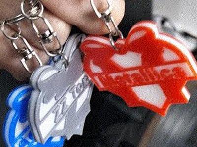 Alphabet Heart Keychain
