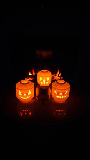 HALLOWEEN PUMPKIN LEGO HEAD
