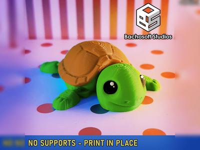 Keychain - Articulated Turtle Multicolor