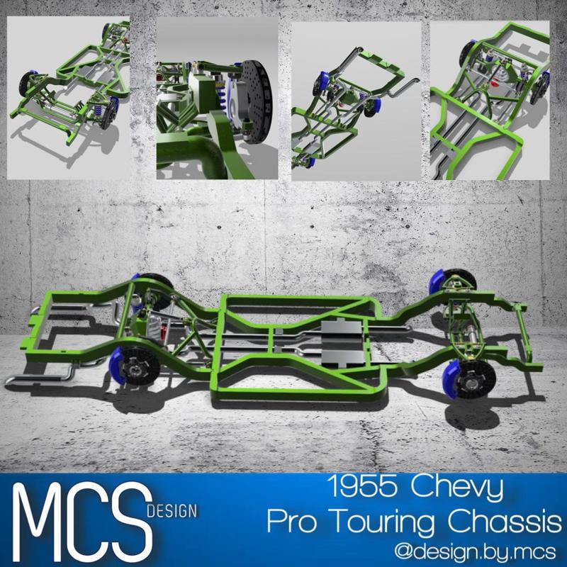 1955 Chevy Bel Air Pro Touring Chassis AMT