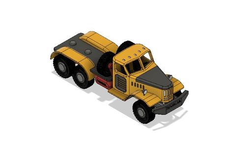 Yellow Zil Truck Chassis