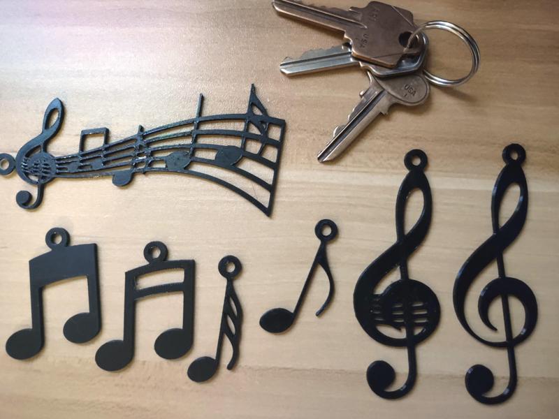 Music Notes Keychains