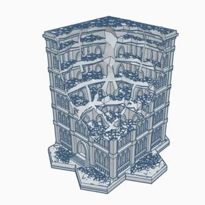 Gothic Ruined Building with Hex Base 104 GRHB104