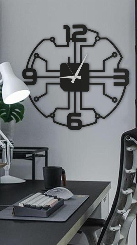 Digital Wall Clock, Living Room Clock, Large Wall Clock, Modern Wall Clock