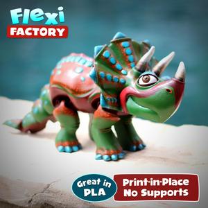 Flexi Print-in-Place Triceratops