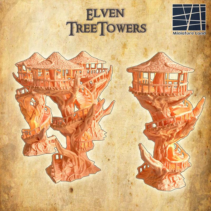 Elven TreeTower - Tabletop Terrain - 28 MM