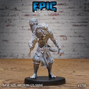 Oni Beast Warrior ‧ DnD Miniature ‧ Tabletop Miniatures ‧ Gaming Monster ‧ 3D Model ‧ RPG ‧ DnDminis ‧ STL FILE