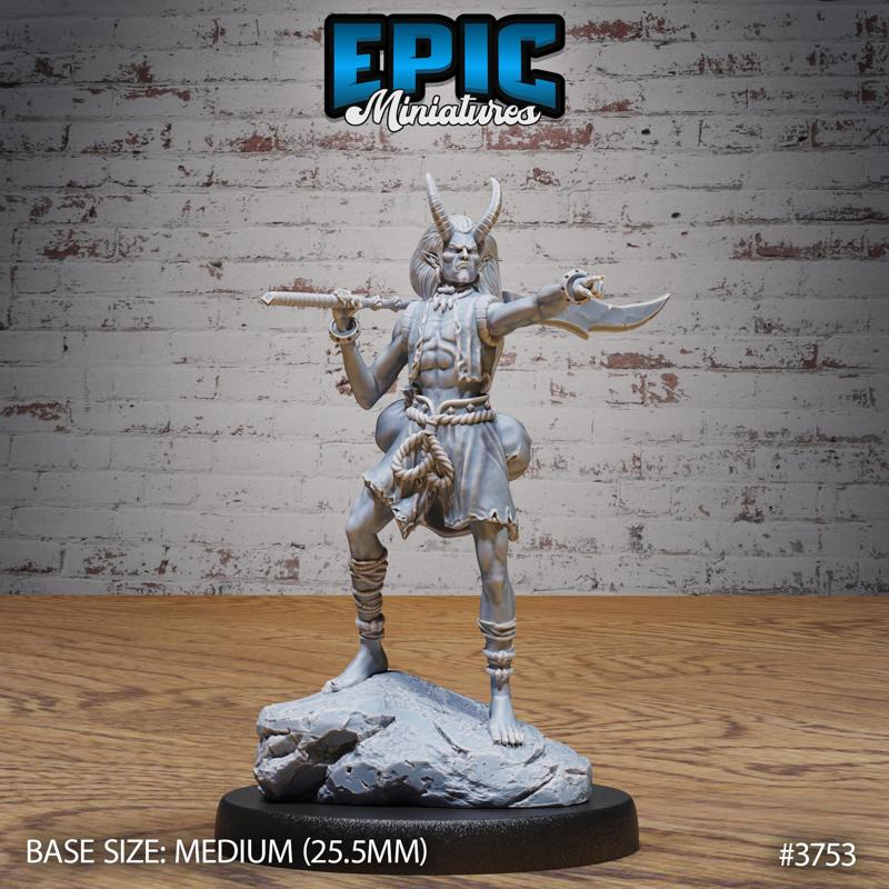 Oni Rival Pointing ‧ DnD Miniature ‧ Tabletop Miniatures ‧ Gaming Monster ‧ 3D Model ‧ RPG ‧ DnDminis ‧ STL FILE