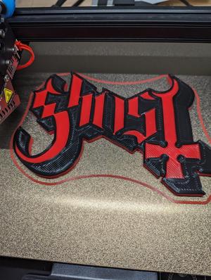 GHOST LOGO letters raised 1.6mm