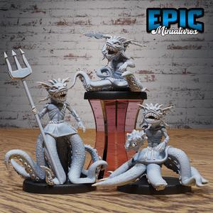Octoblin Set ‧ DnD Miniature ‧ Tabletop Miniatures ‧ Gaming Monster ‧ 3D Model ‧ RPG ‧ DnDminis ‧ STL FILE