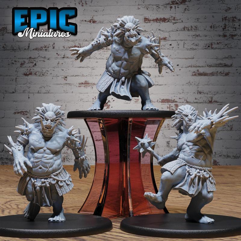Jungle Troll Set ‧ DnD Miniature ‧ Tabletop Miniatures ‧ Gaming Monster ‧ 3D Model ‧ RPG ‧ DnDminis ‧ STL FILE