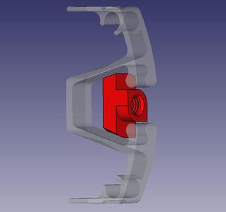 Drop-in T-Nut for Aluminium Rail