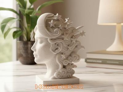 Nature Muse Sculpture – Modern Botanical Statue