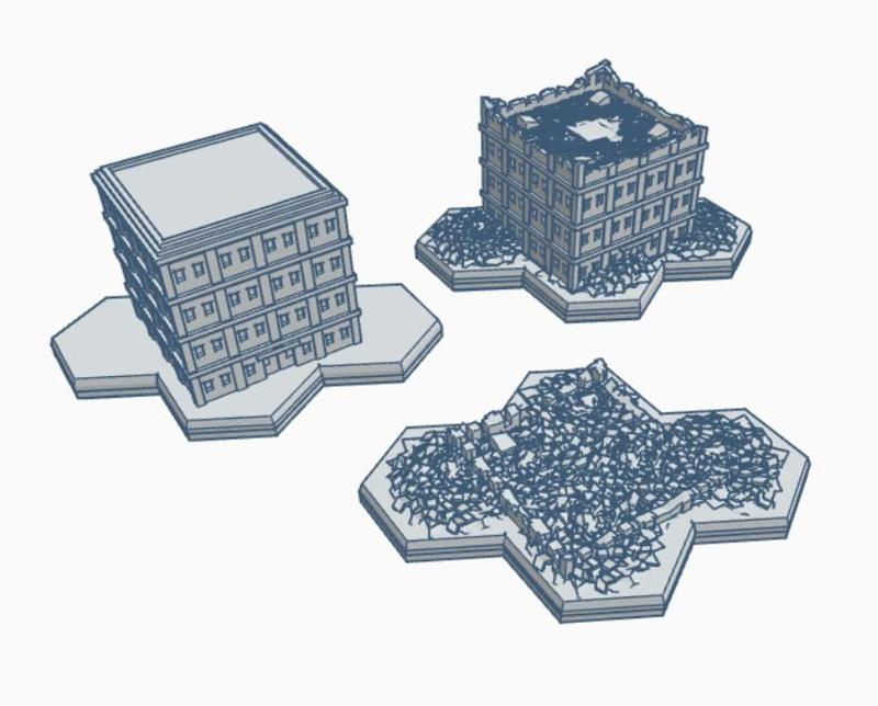 Modern Building with Hex Base 1 Three Stage Bundle Pack