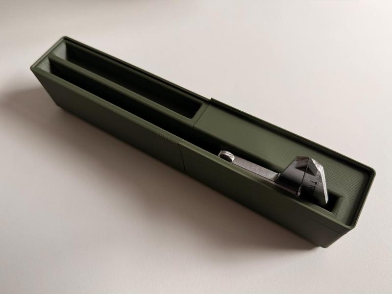 Gridfinity for calipers and 1 meter ruler A1 mini