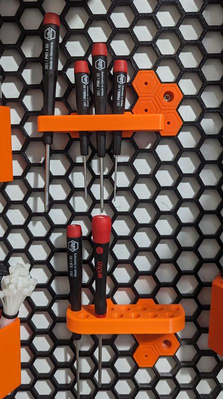 screw driver - wiha - Honeycomb storage wall - STEP files