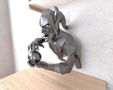 Green Goblin Wall Lowpoly