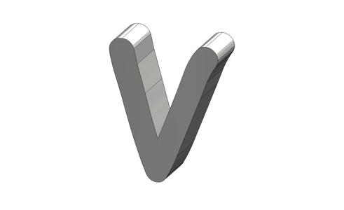 V Letter Comic Sans MS Font