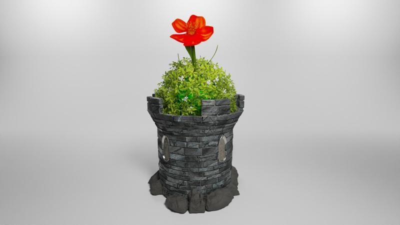 European Castle Tower Vase - Euro Home Decor for Flowers and Plants Holder