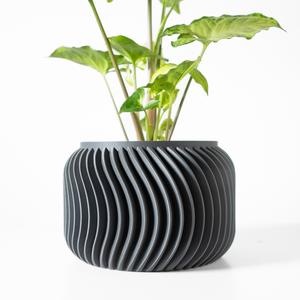 The Vilex Planter Pot with Drainage Tray & Stand: Modern and Unique Home Decor for Plants and Succulents  | STL File