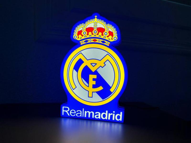 Real Madrid Logo lightbox LED lamp