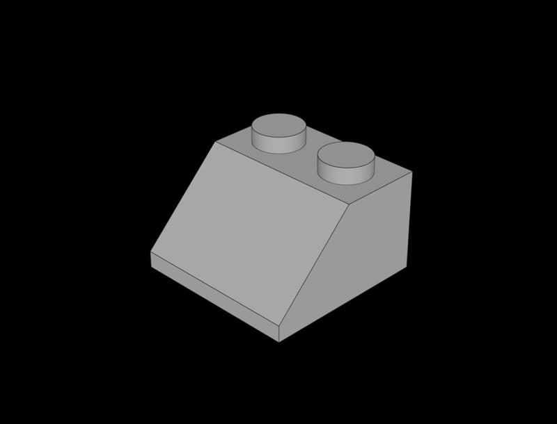 Lego Compatible (3039.dat) Slope Brick 45  2 x  2