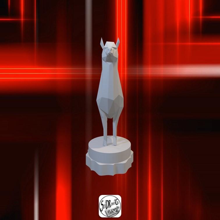 Speckle Faceted Llama  - LowPoly - Bust - Full - Perfect Design - Easy Print - Decor - SoliDRawinGS0601