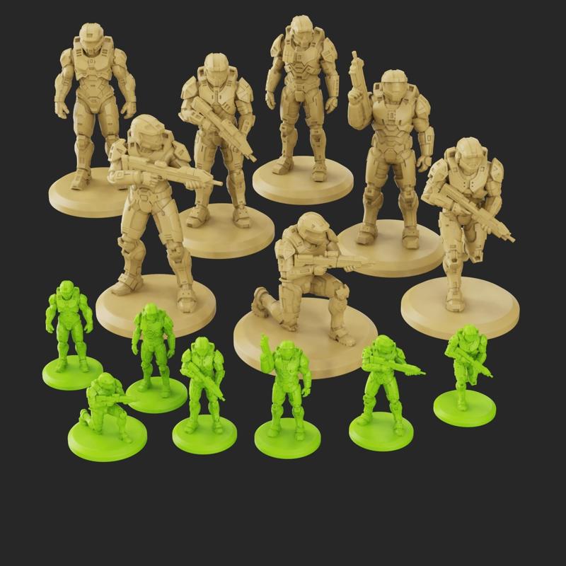 Sci-Fi Soldier Squad - Miniature Set for 3D Printing
