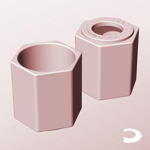 CH68-80-P Pierced Modular Stacking Storage Box Bin Container Planter Lamp Shade | Printable Objects - Infinite Containers | stl file for 3d printing