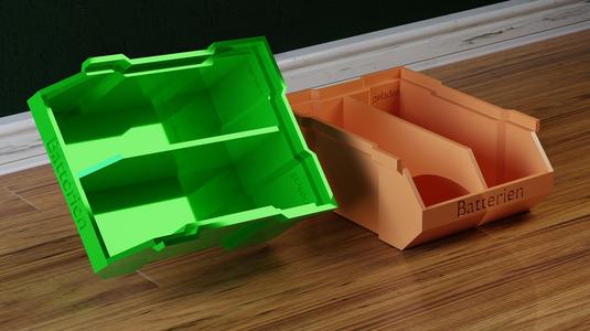 Grosse Batterie Schachtel für geladene und ungeladene Batterien