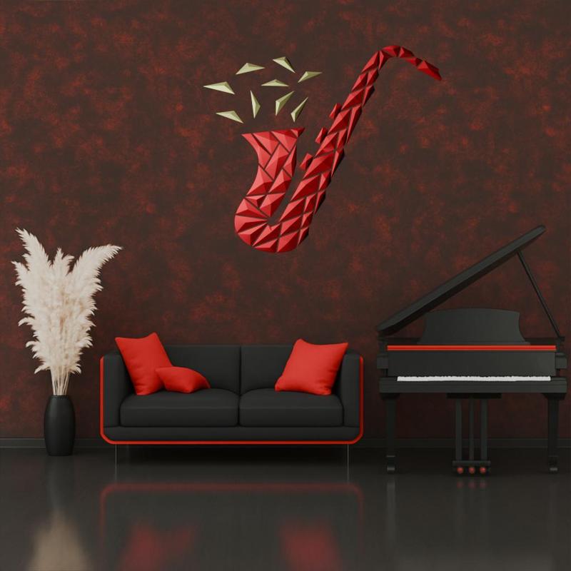 Geometric Saxophone wall art