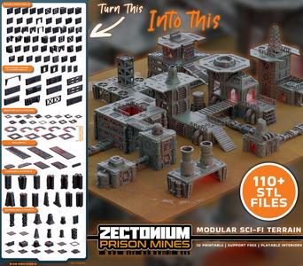 Zectonium Prison Mines – Core Set (Modular Terrain)