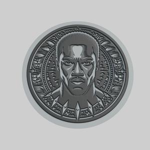 Black Panther: Wakanda Forever Medallion CNC Black Panther 3d Printer Obj Stl