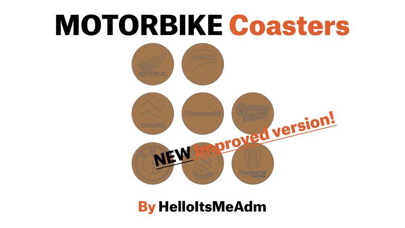 Motorbike Coasters (NEW IMPROVED VERSION!)